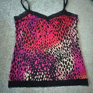 Fashion Bug Pink and Black Patterned Cami